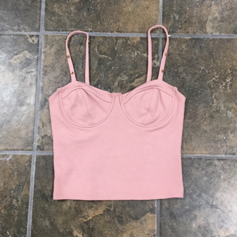 Forever21 Bustier Blush Pink Top